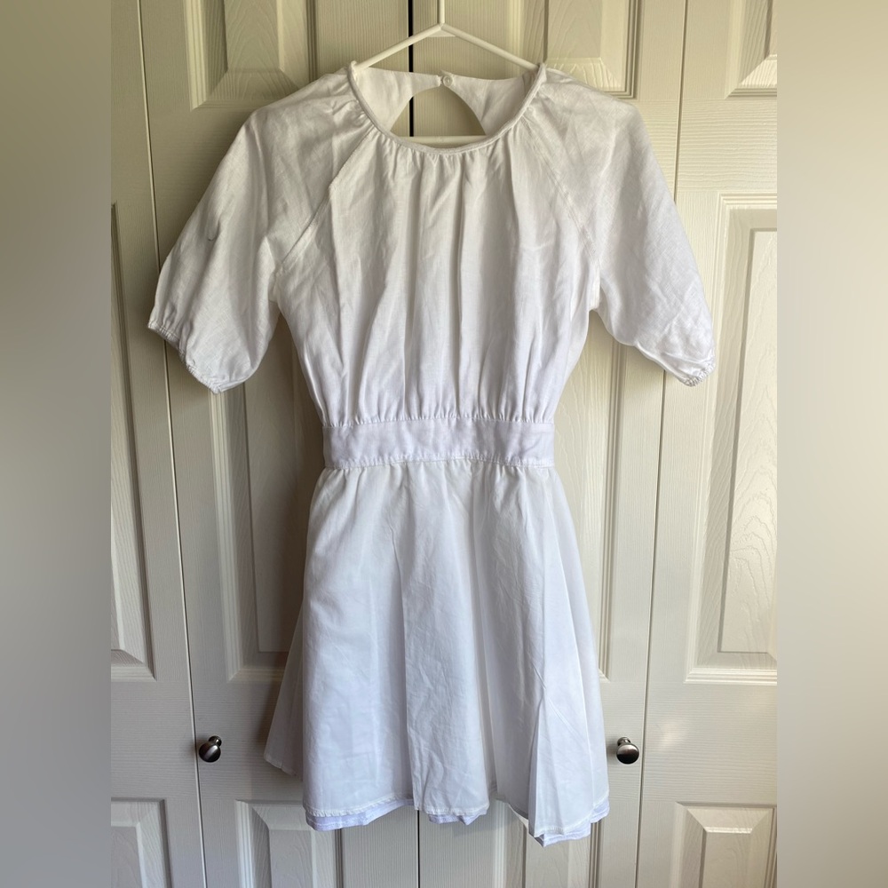 Reformation Irwin Line White Mini Dress - Picture 7 of 9